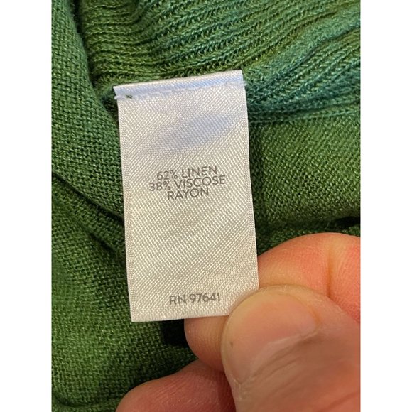 J. Jill Womens Tunic Sweater Dress 0206708 Slit Hem 3/4 Sleeve Green Size Medium - Picture 7 of 8